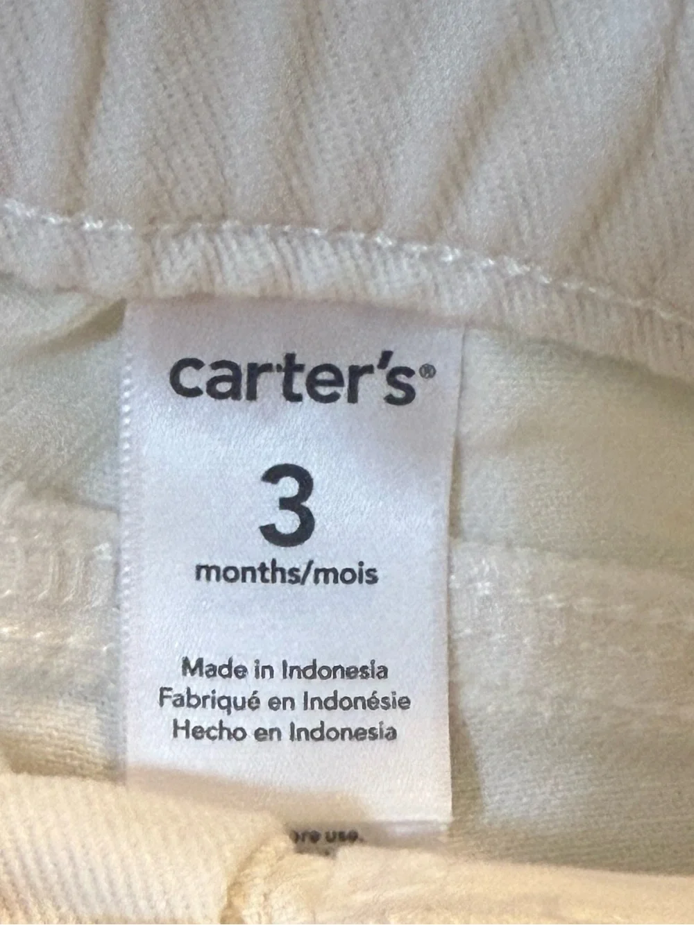 Carter's White Baby Girls' Stretch Pants